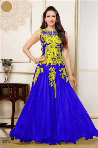 blue partywear dress