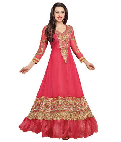 Anarkali pink partywear suit